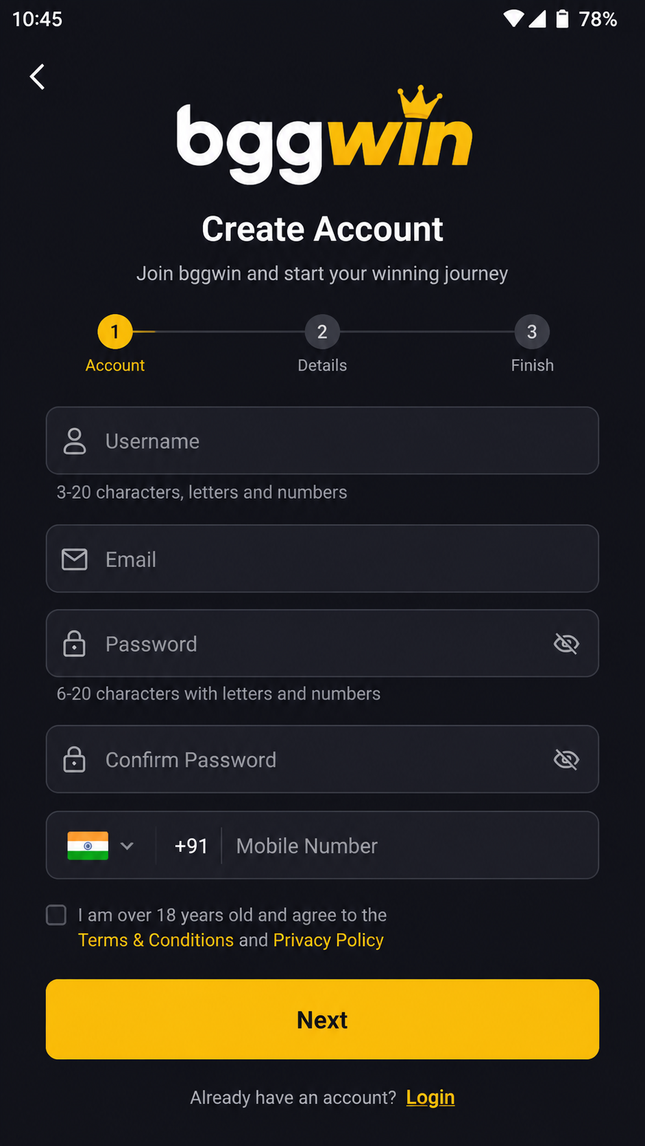 bggwin screenshot