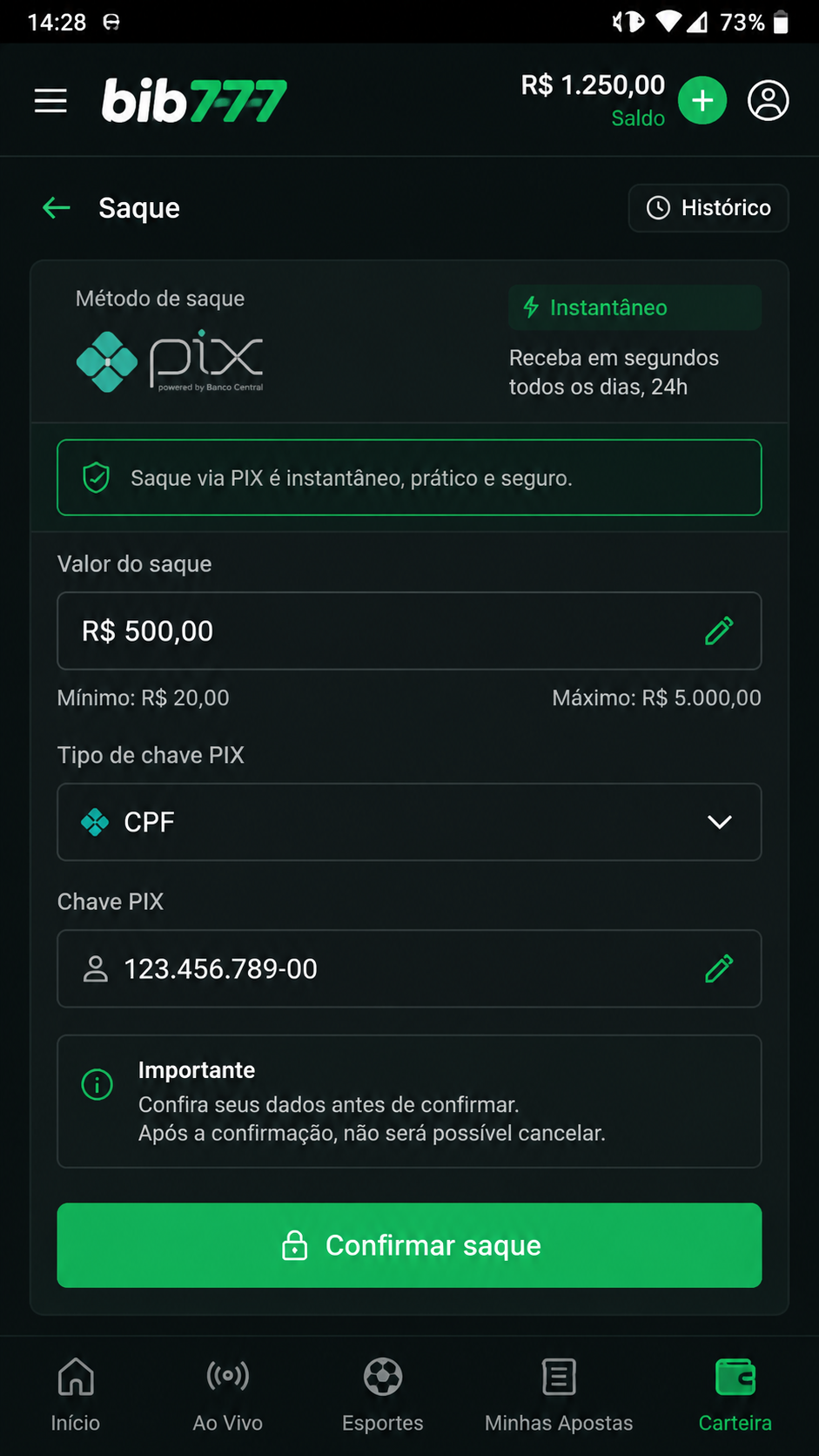 bib777 screenshot