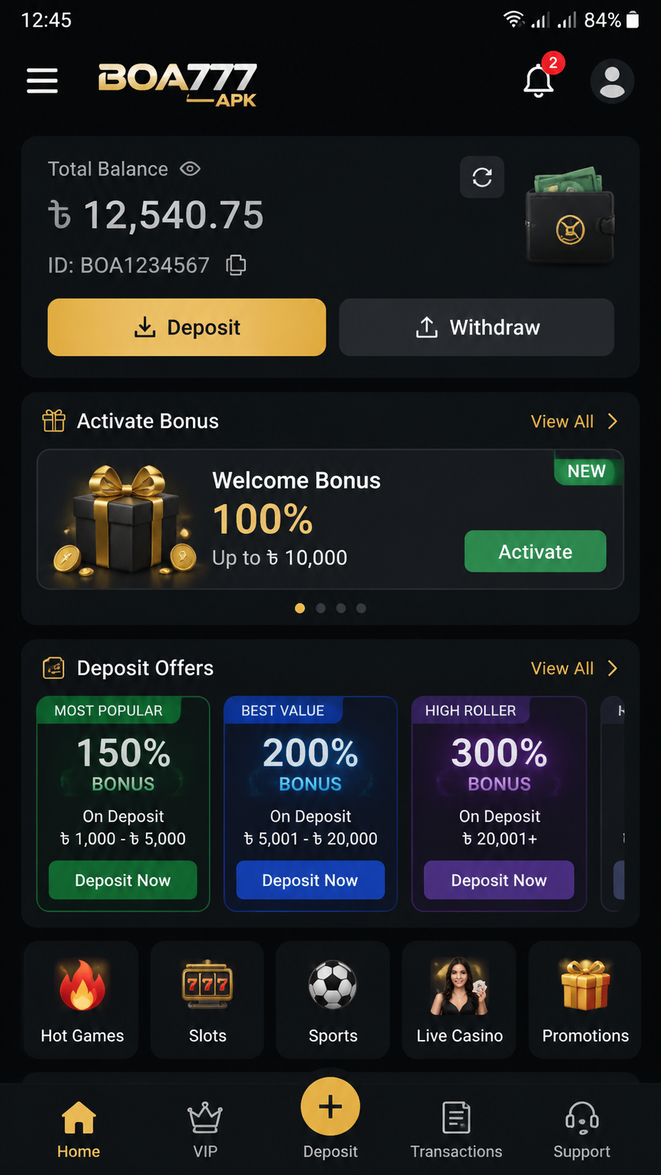 boa777 screenshot