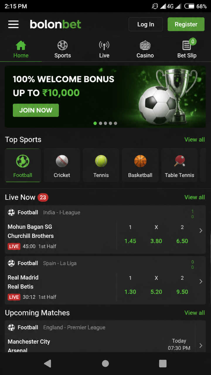 Bolonbet screenshot