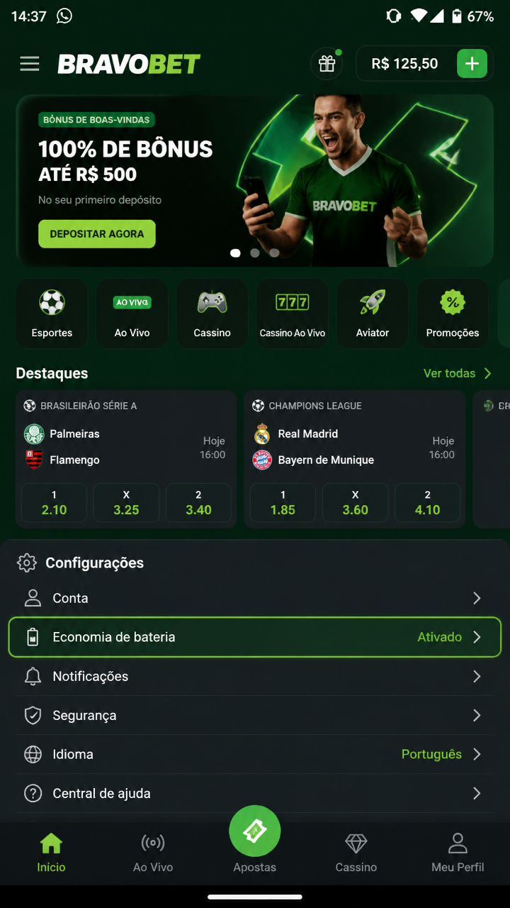Bravobet screenshot