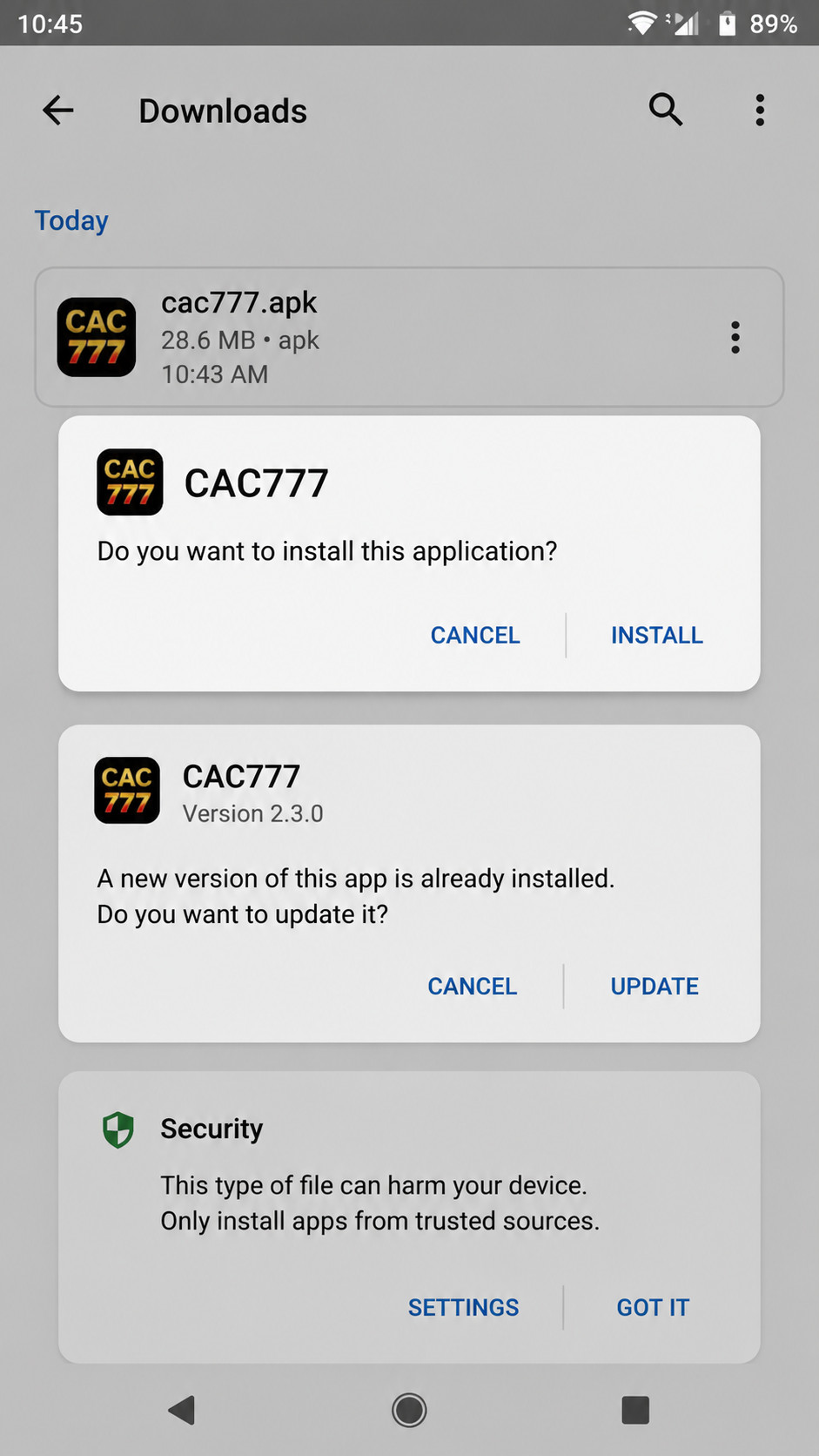 cac777 screenshot