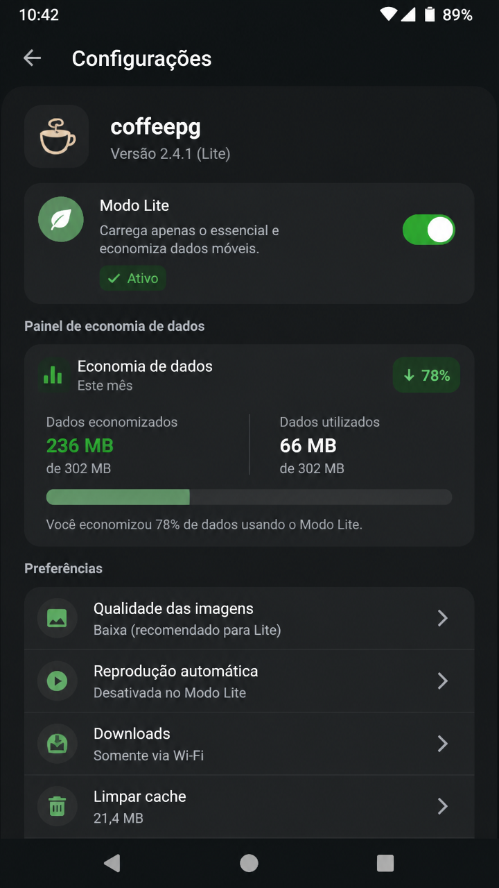 coffeepg screenshot
