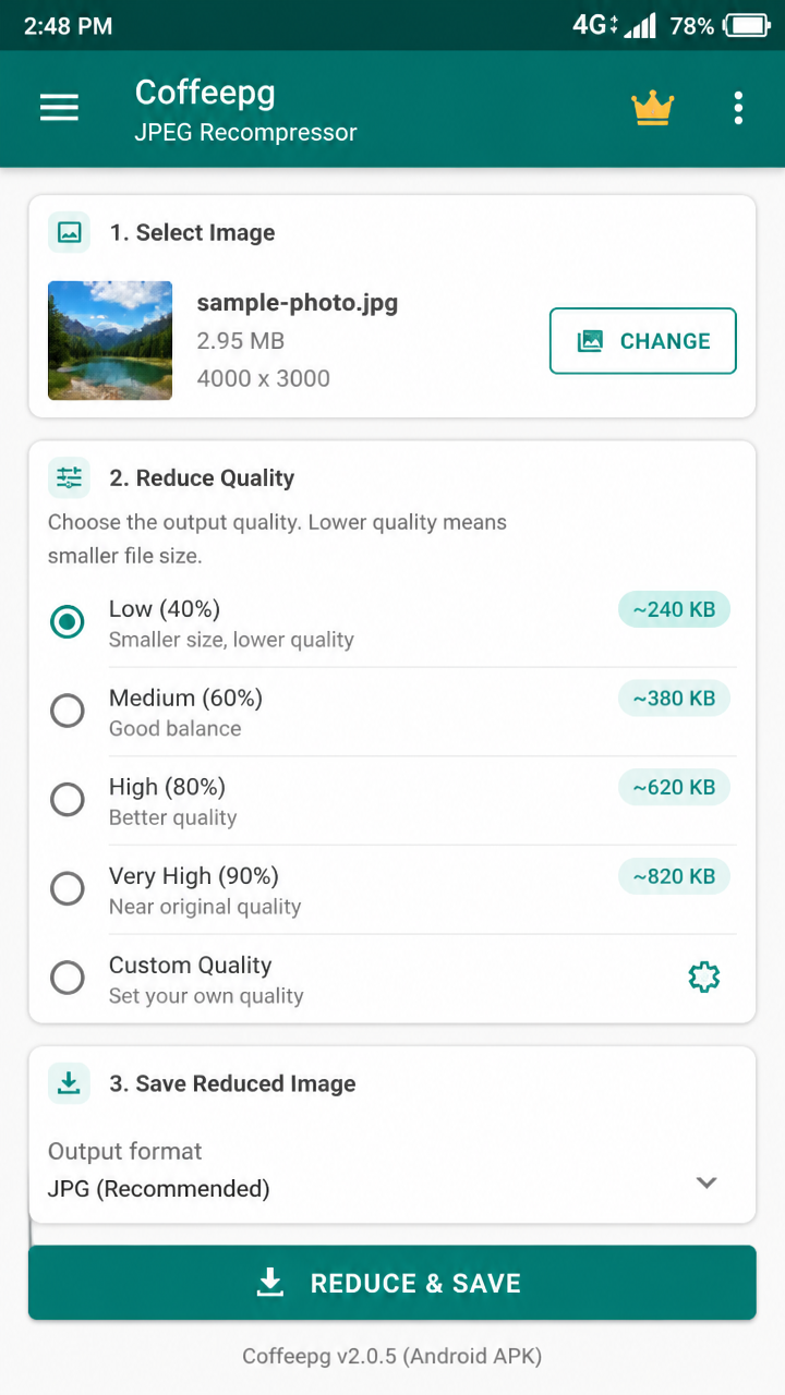 coffeepg screenshot
