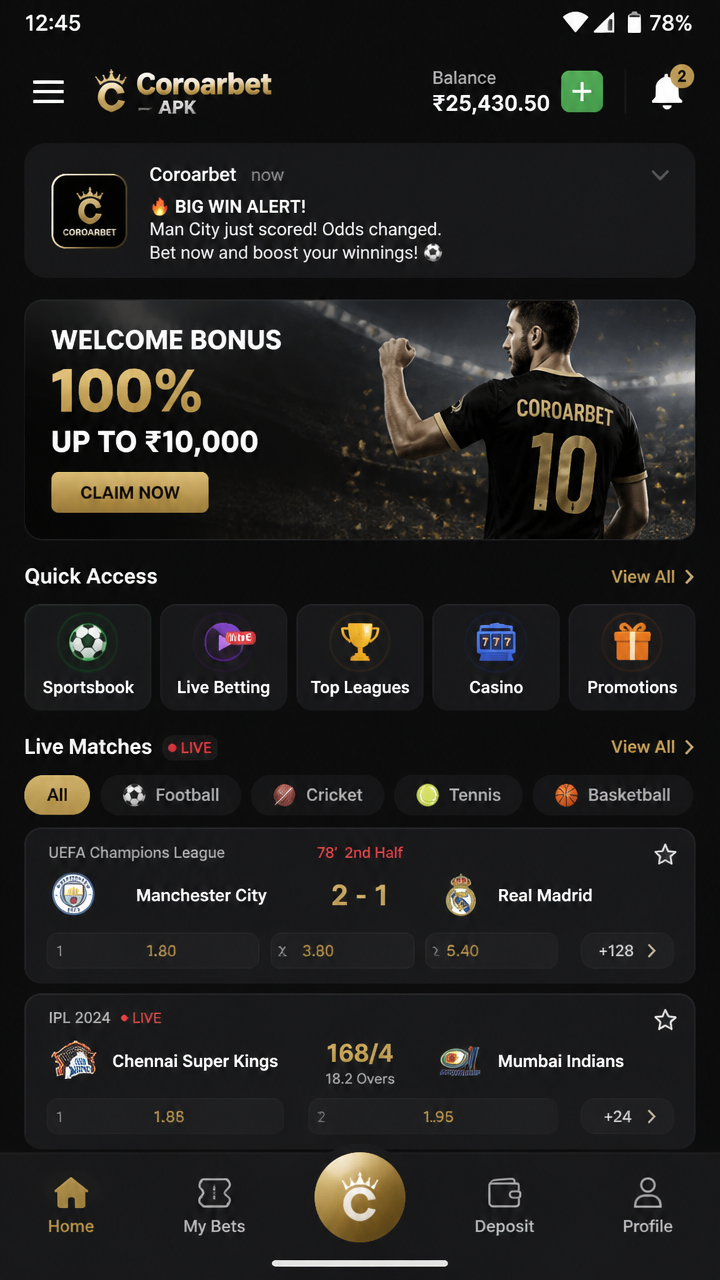 Coroarbet screenshot
