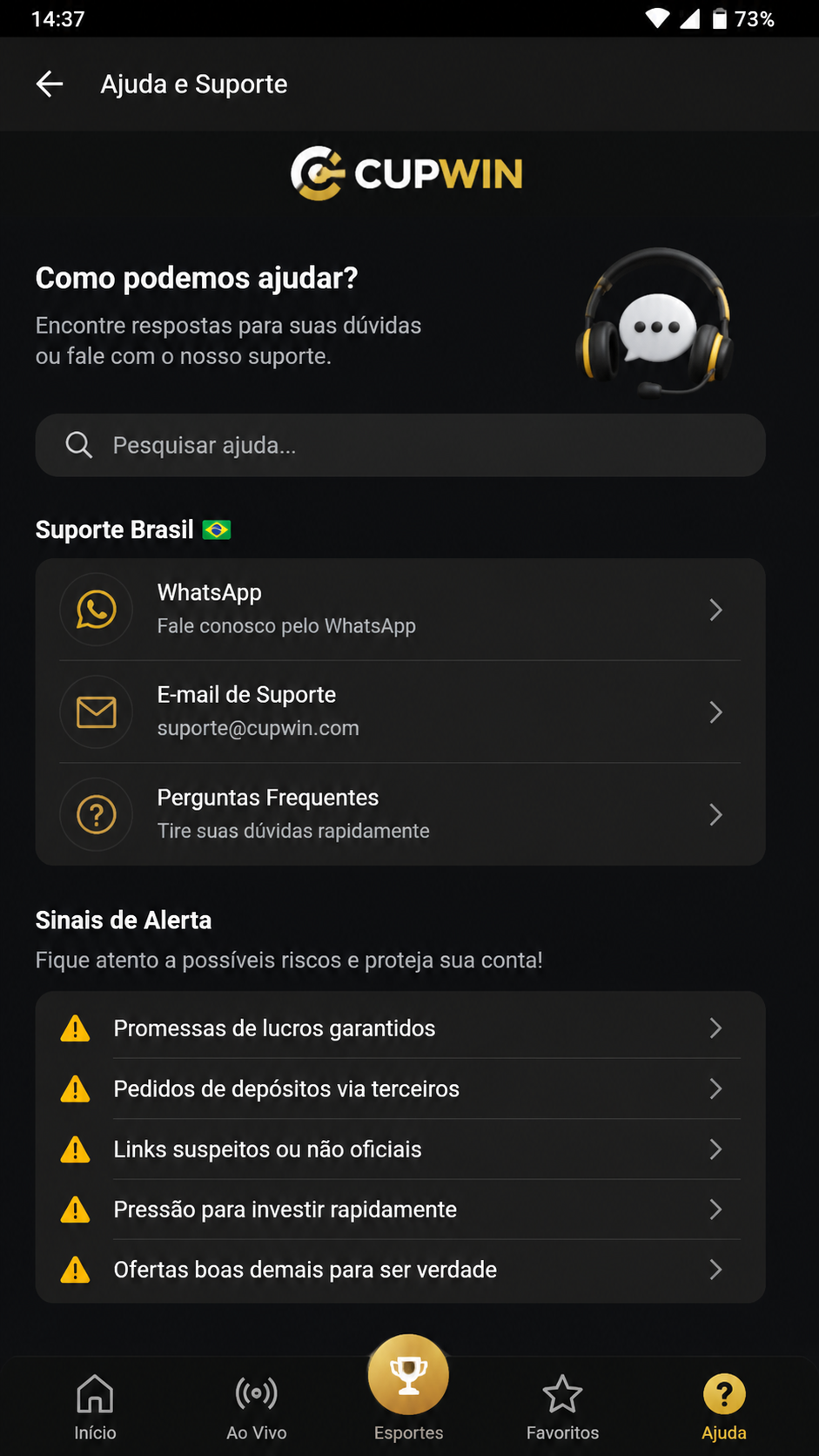 Cupwin screenshot