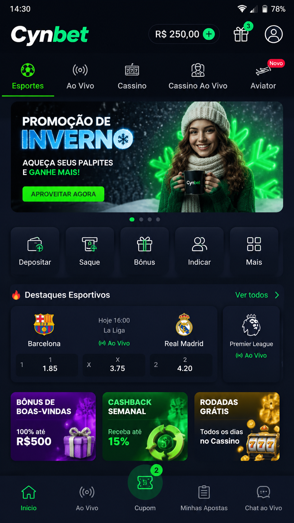 Cynbet screenshot