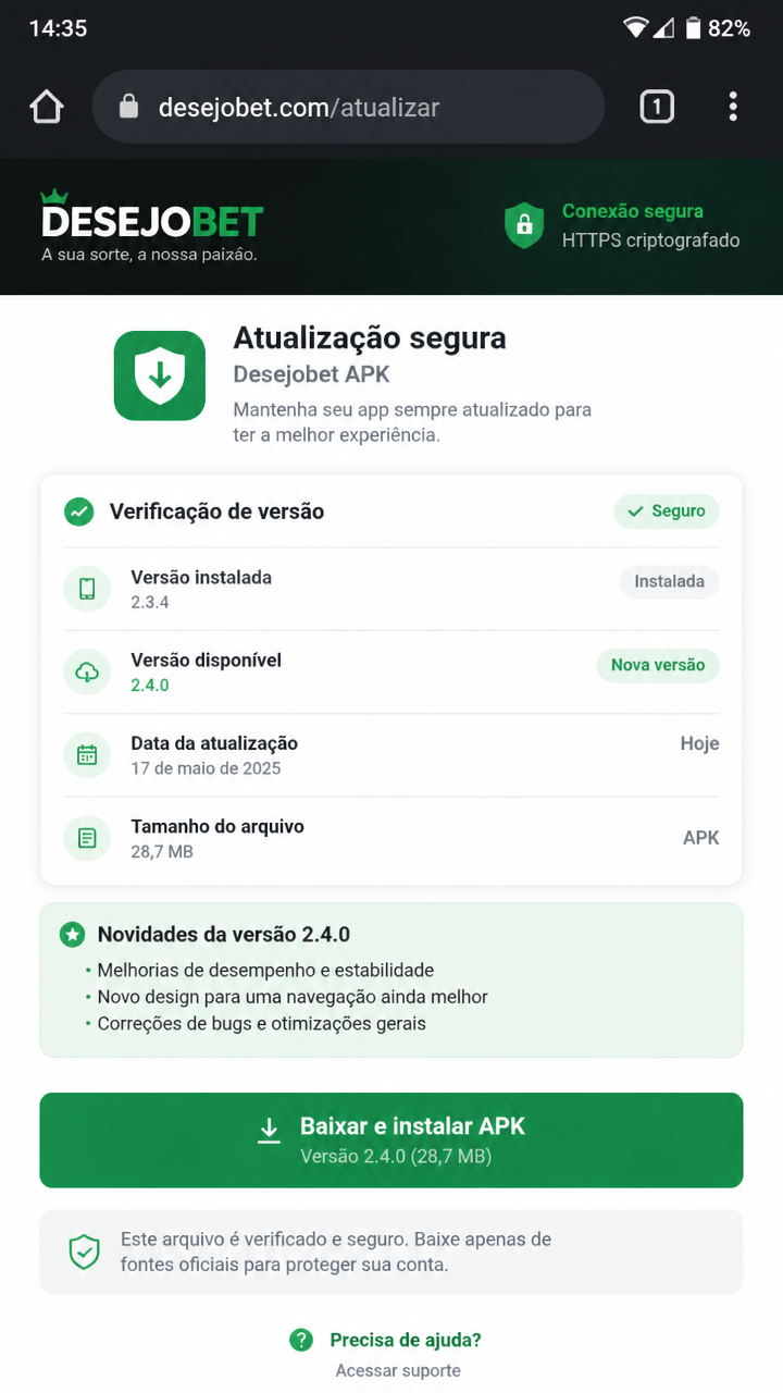 Desejobet screenshot