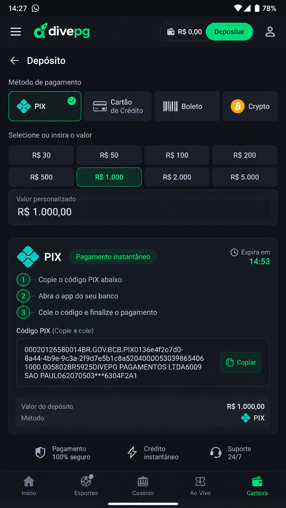 divepg screenshot