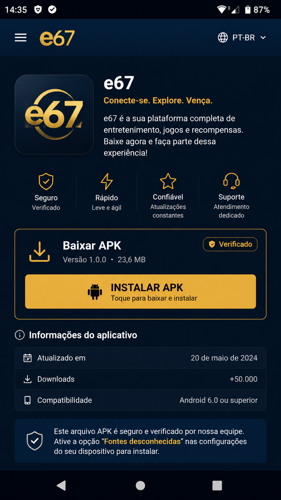 e67 screenshot