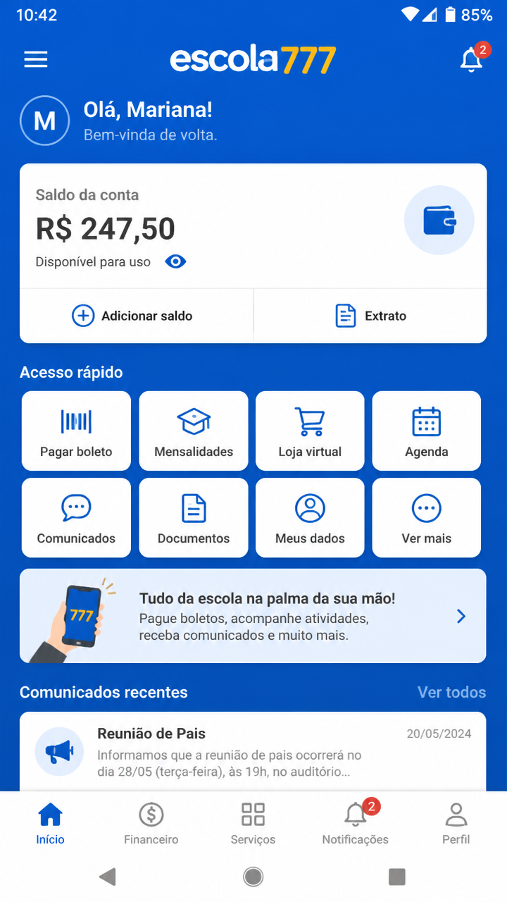 escola777 screenshot