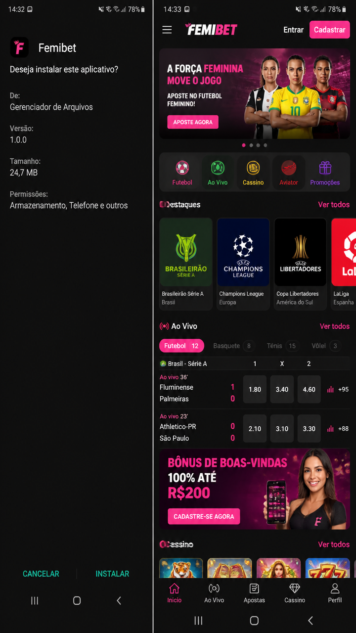 Femibet screenshot