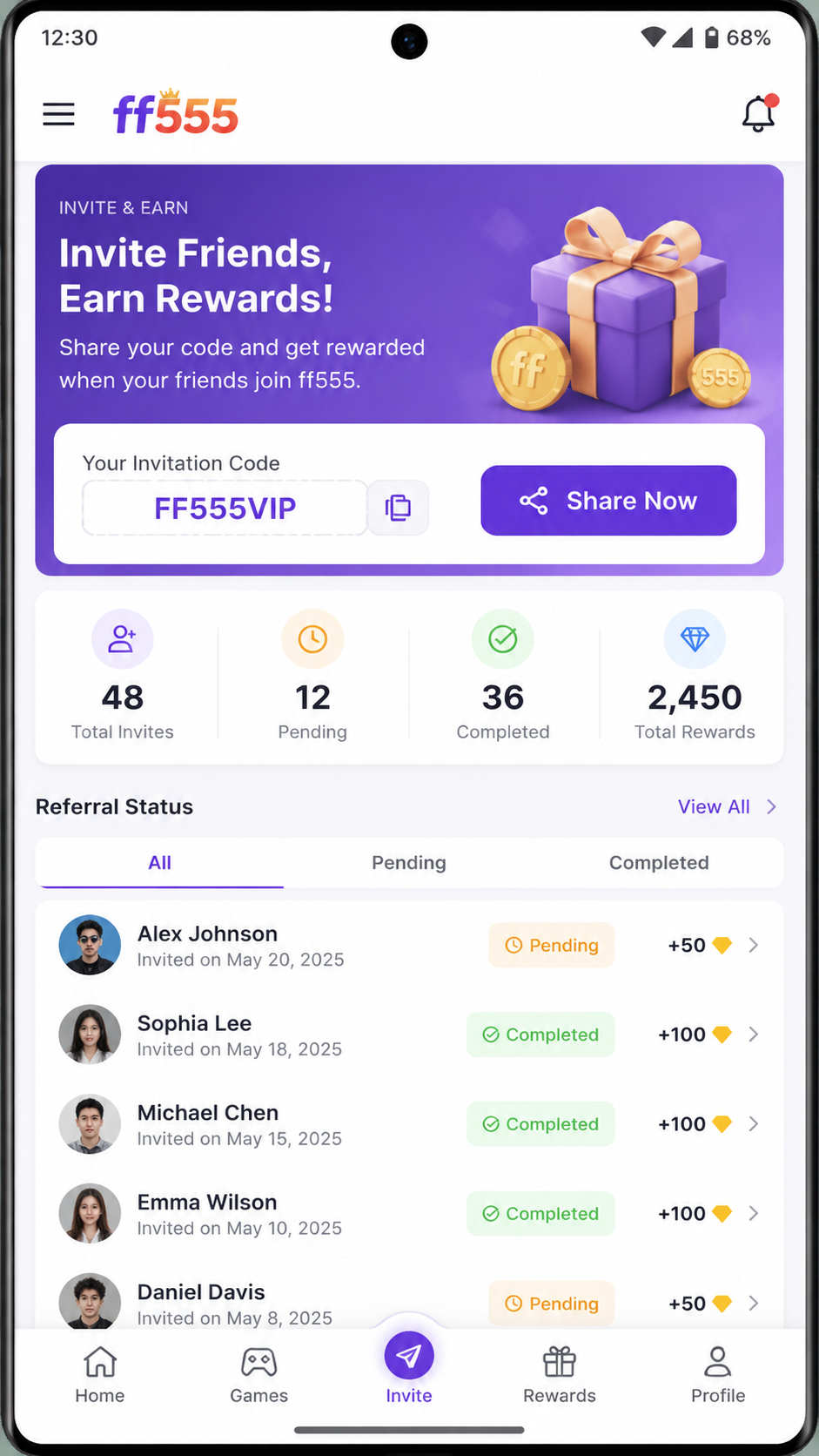 ff555 screenshot