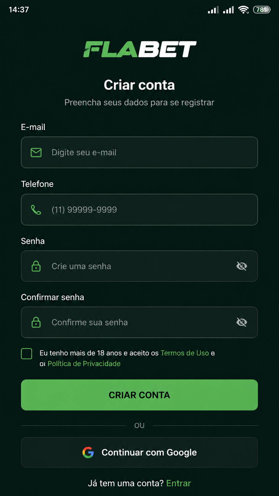 Flabet screenshot