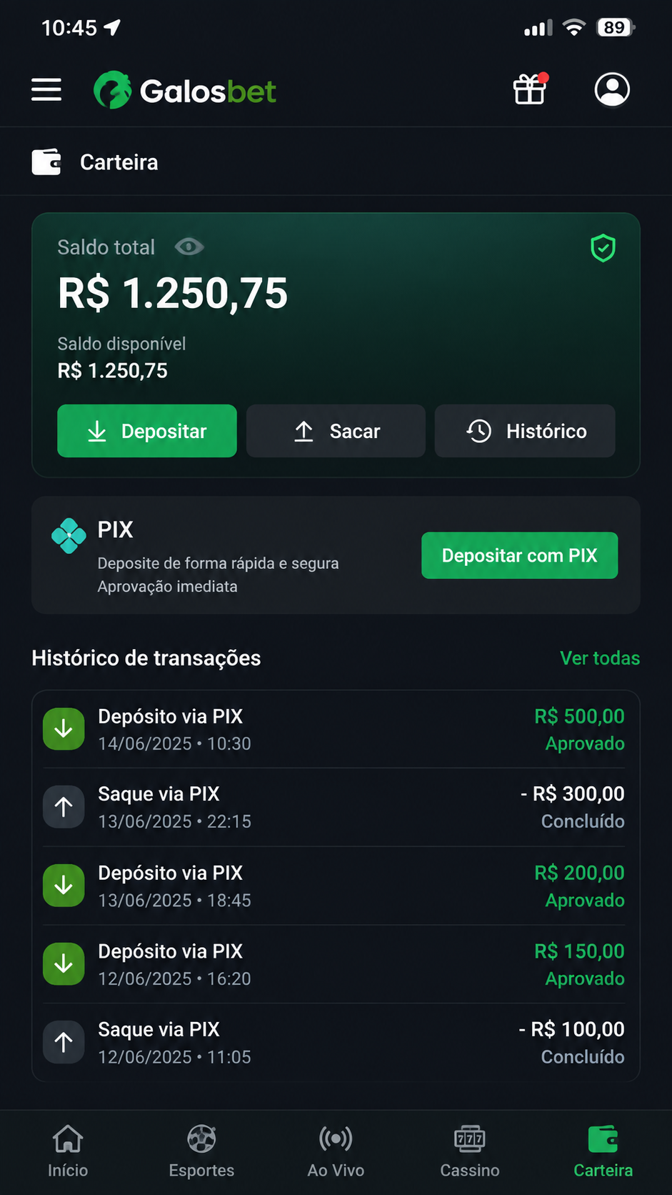 Galosbet screenshot