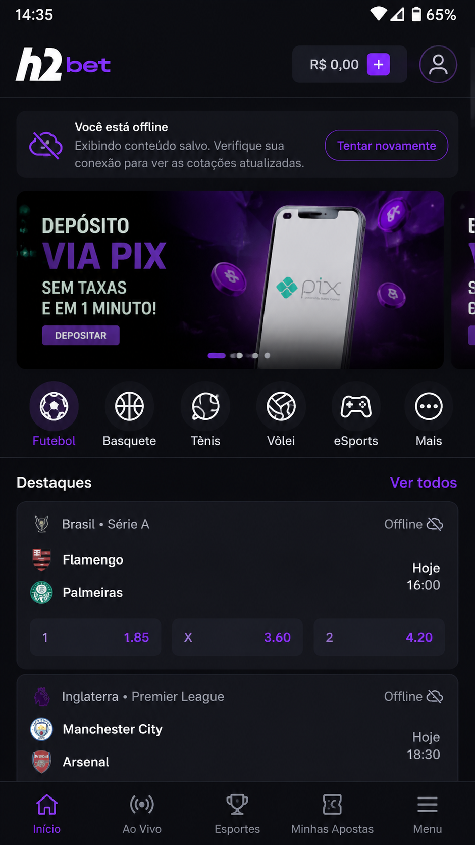 h2bet screenshot