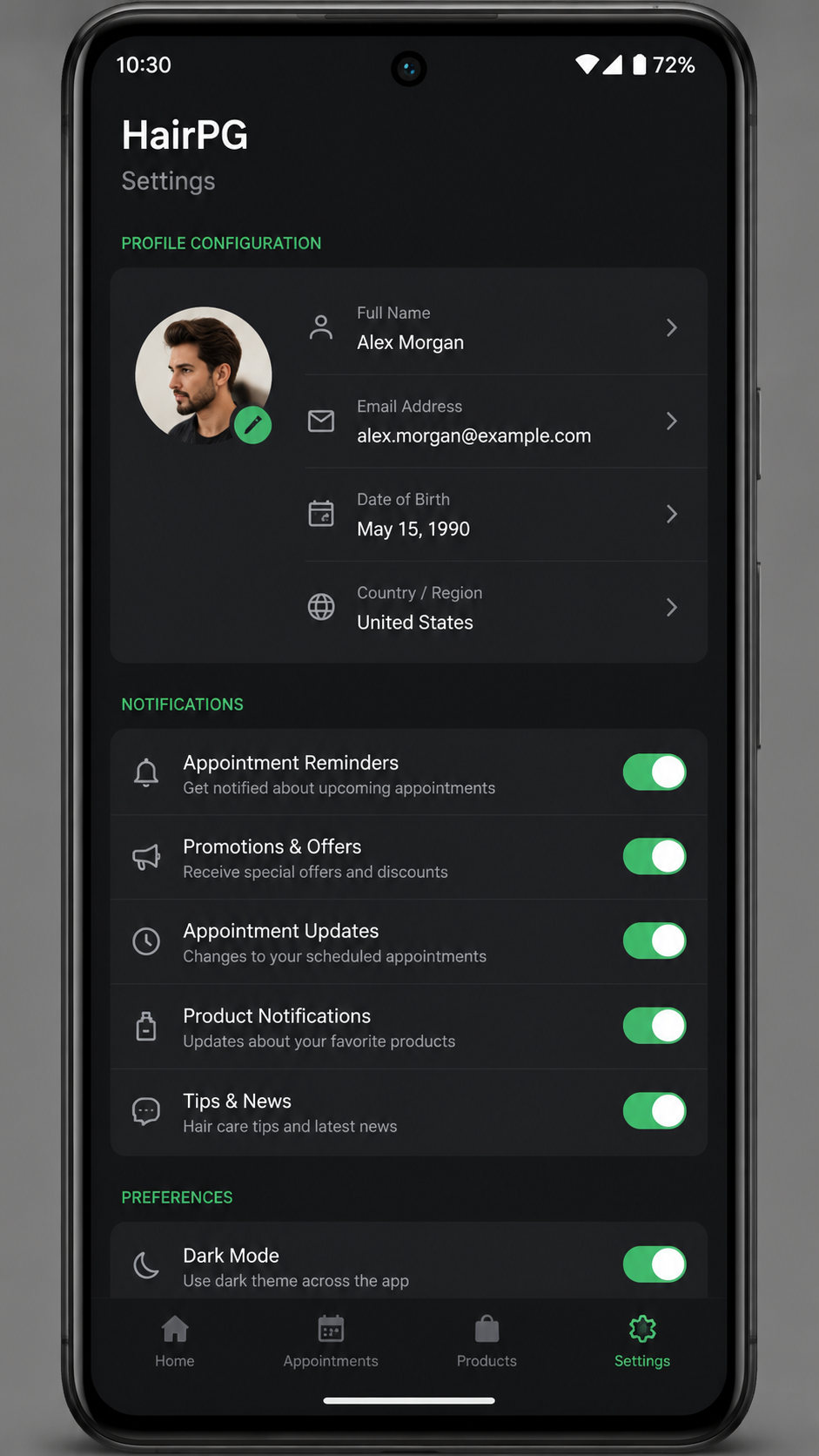 HairPG screenshot