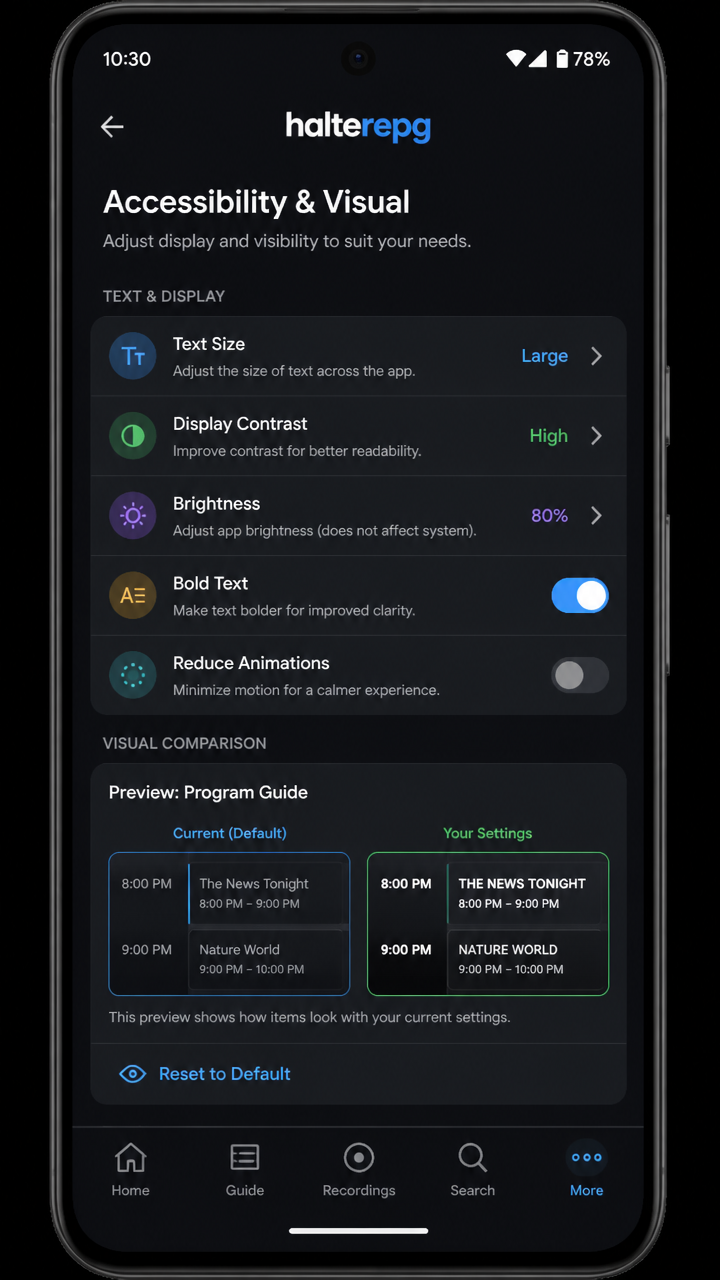 halterepg screenshot