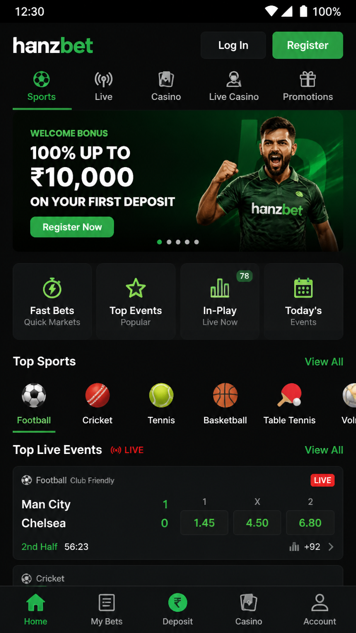 hanzbet screenshot