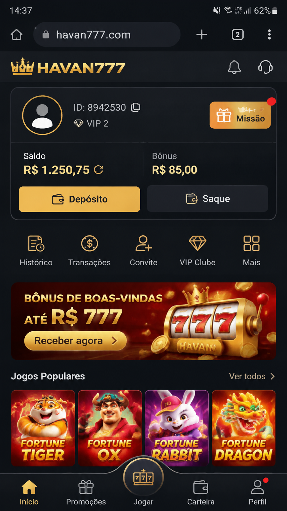 havan777 screenshot