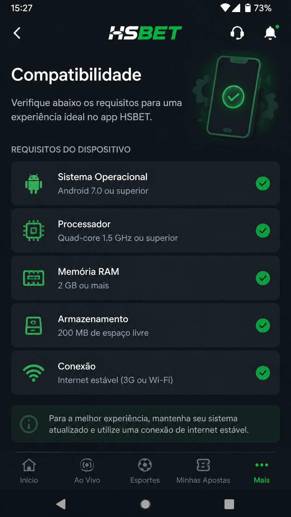 hsbet screenshot