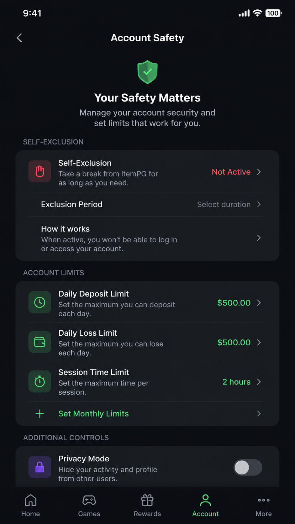 itempg screenshot