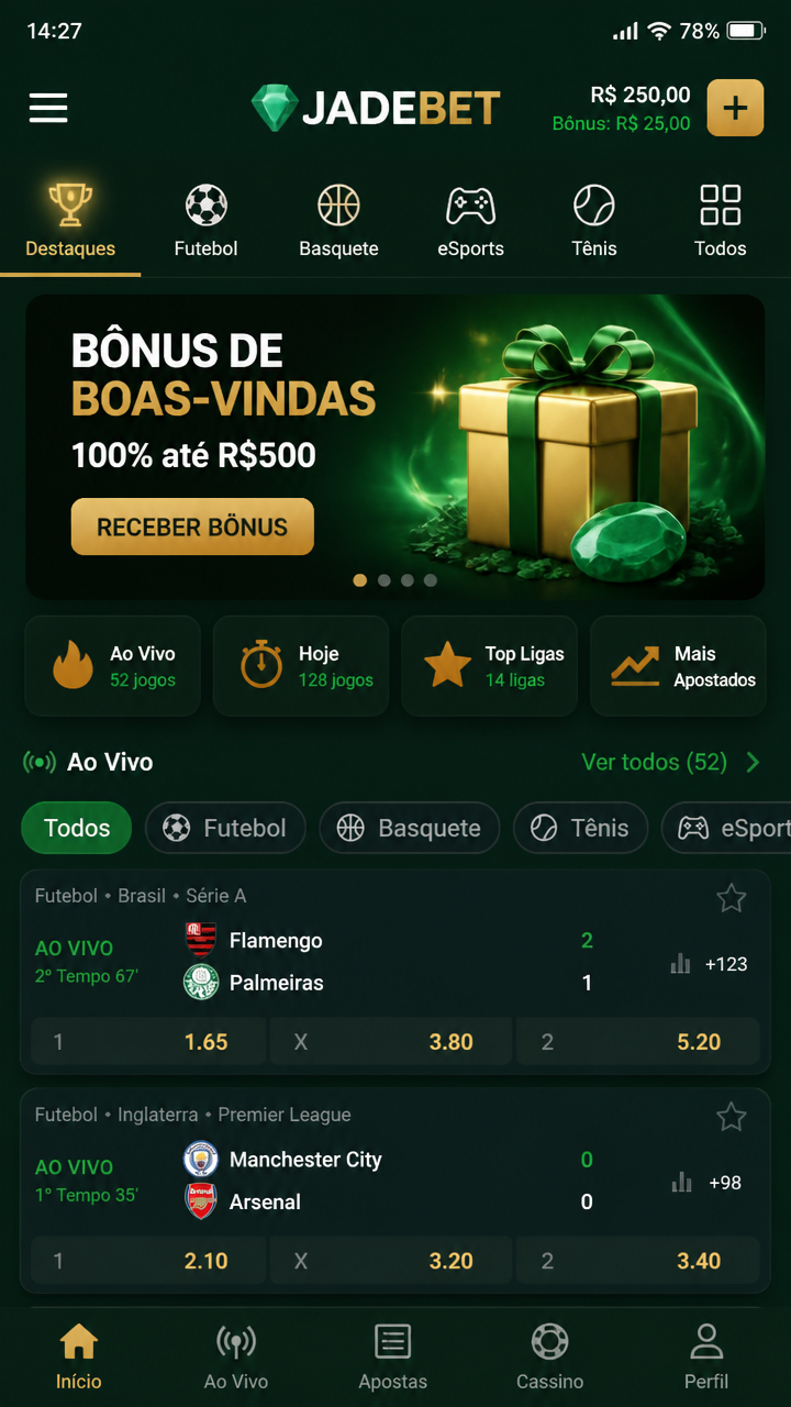 Jadebet screenshot