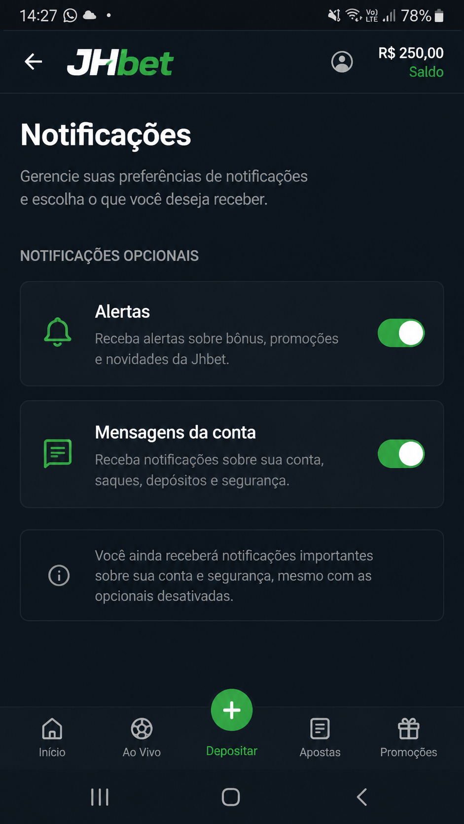 Jhbet screenshot