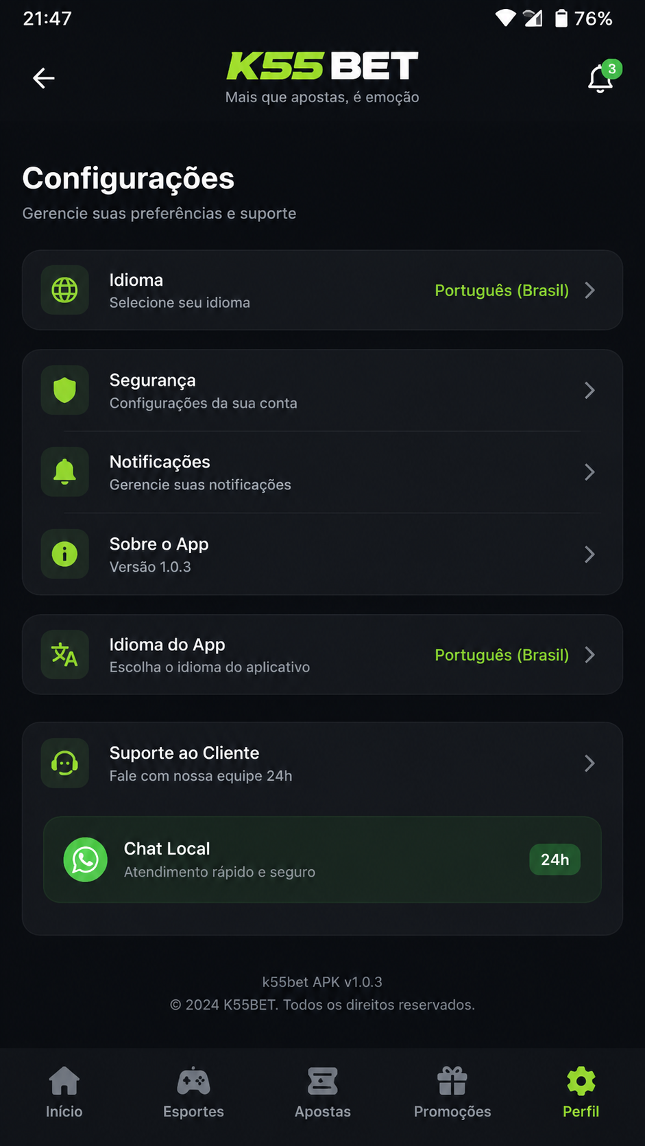 k55bet screenshot