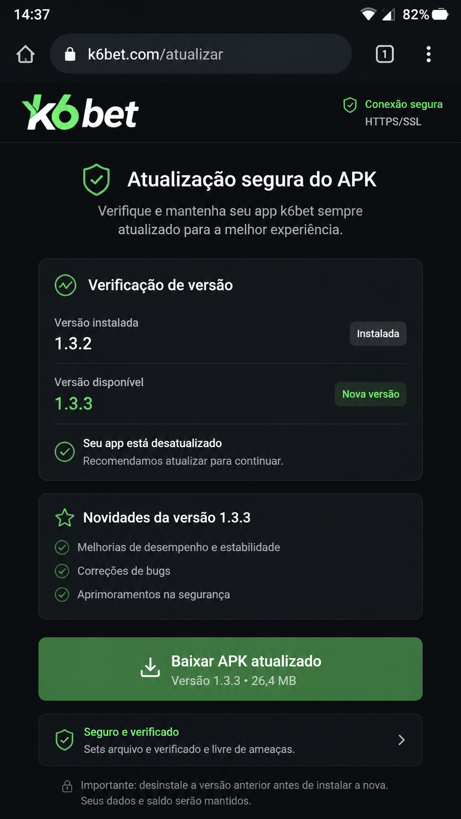 k6bet screenshot
