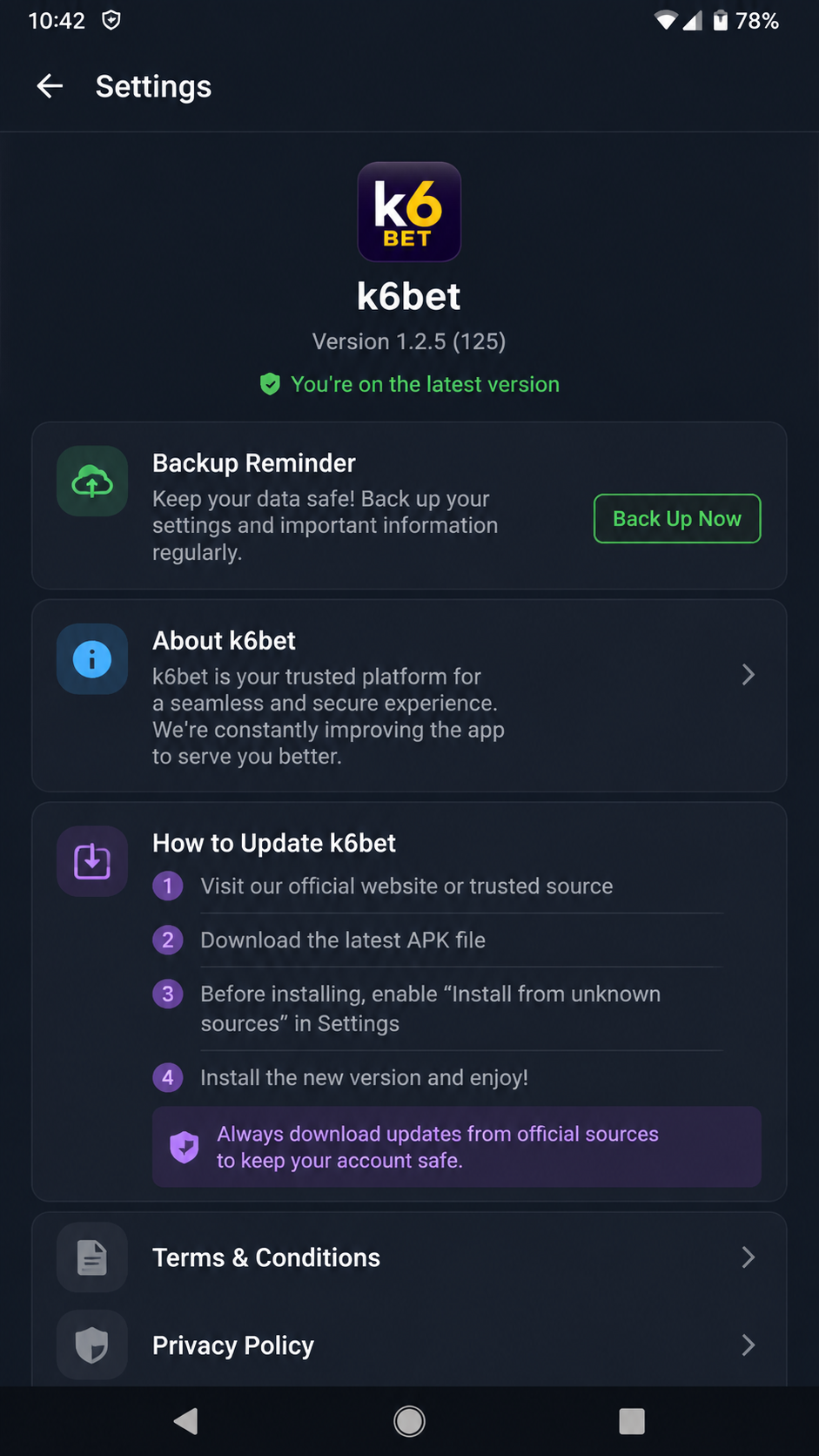 k6bet screenshot