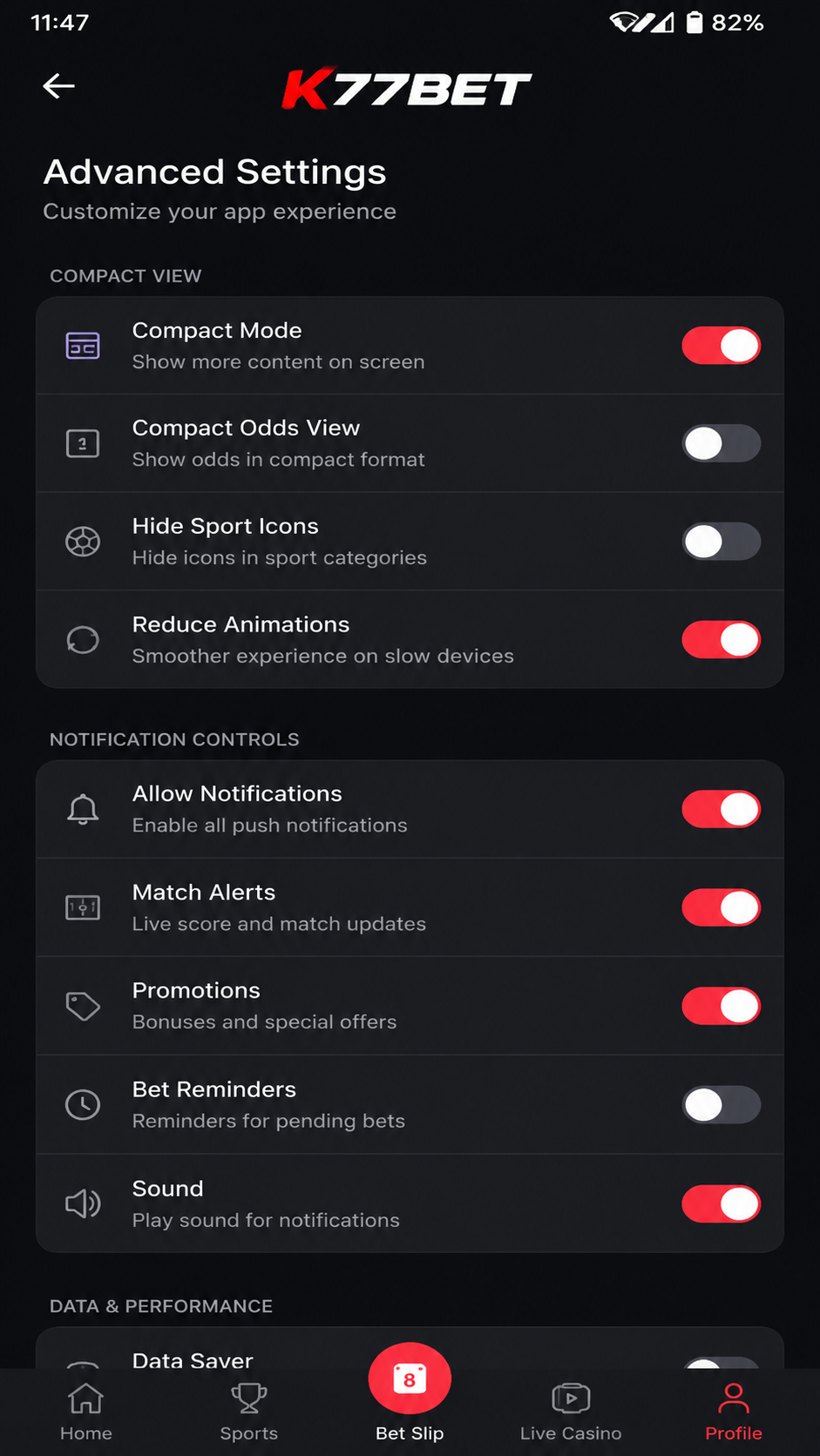 k77bet screenshot