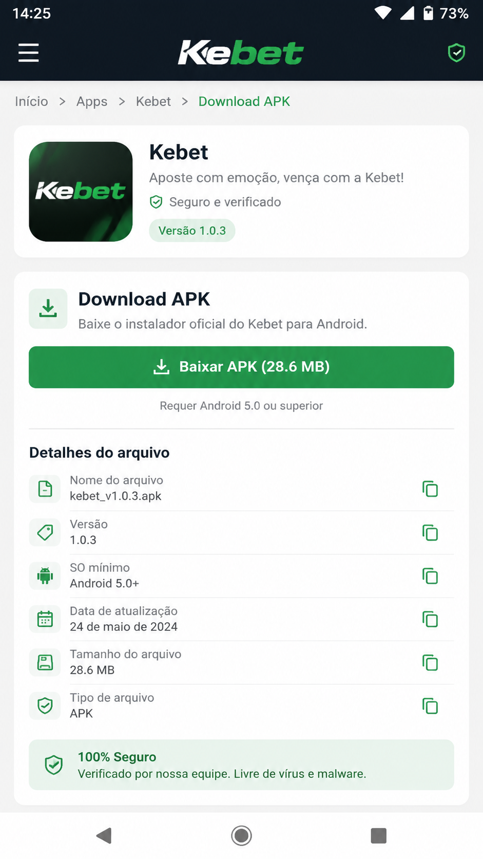Kebet screenshot