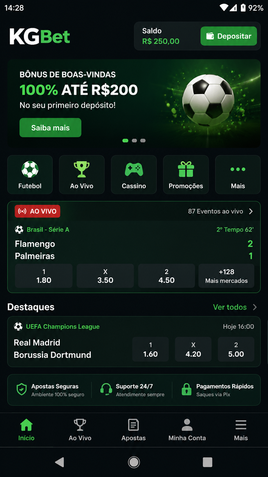 KGBet screenshot