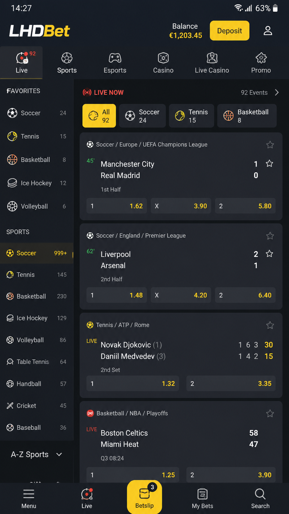 LHDBet screenshot
