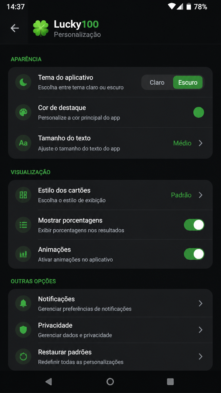 Lucky100 screenshot