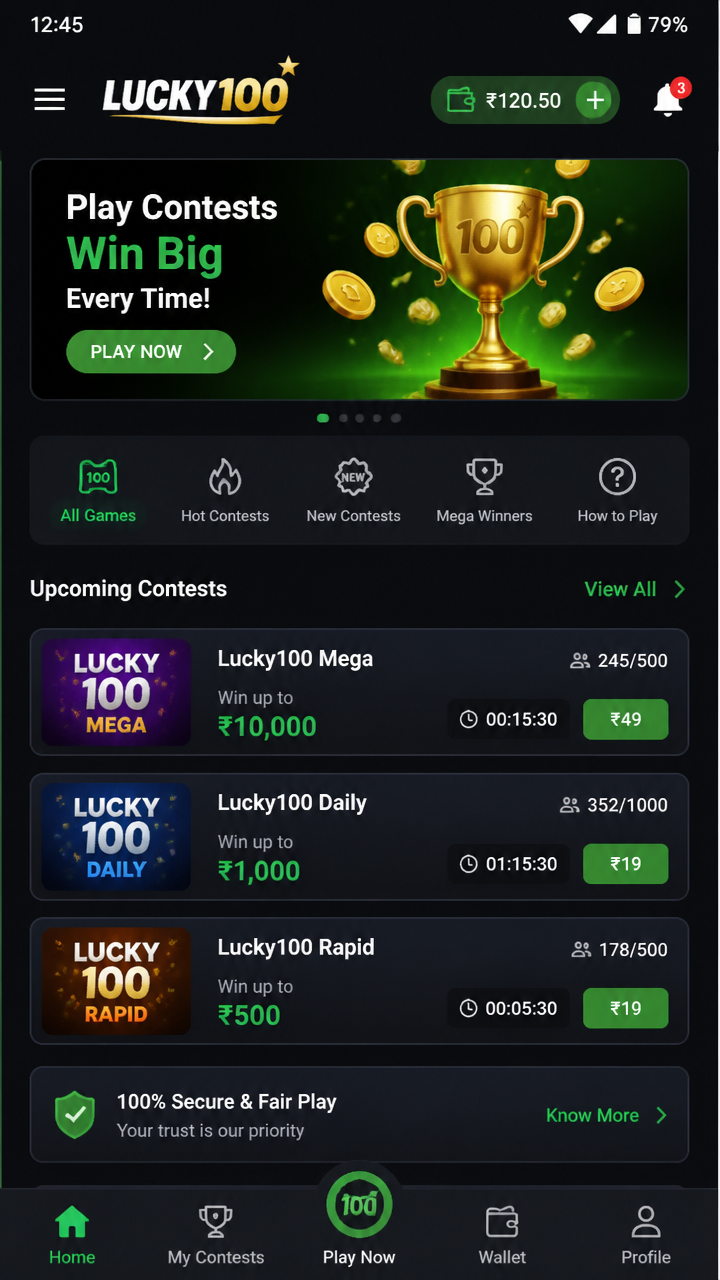 Lucky100 screenshot