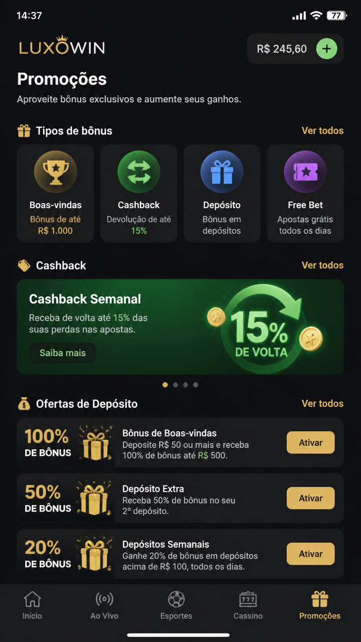 Luxowin screenshot