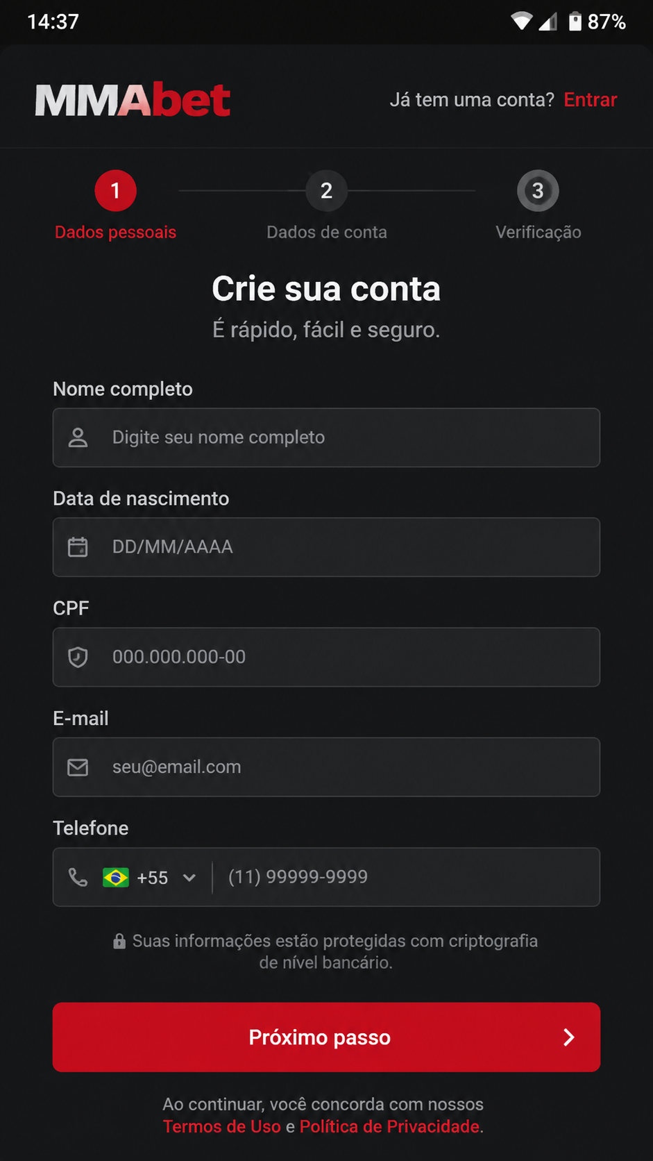 MMAbet screenshot