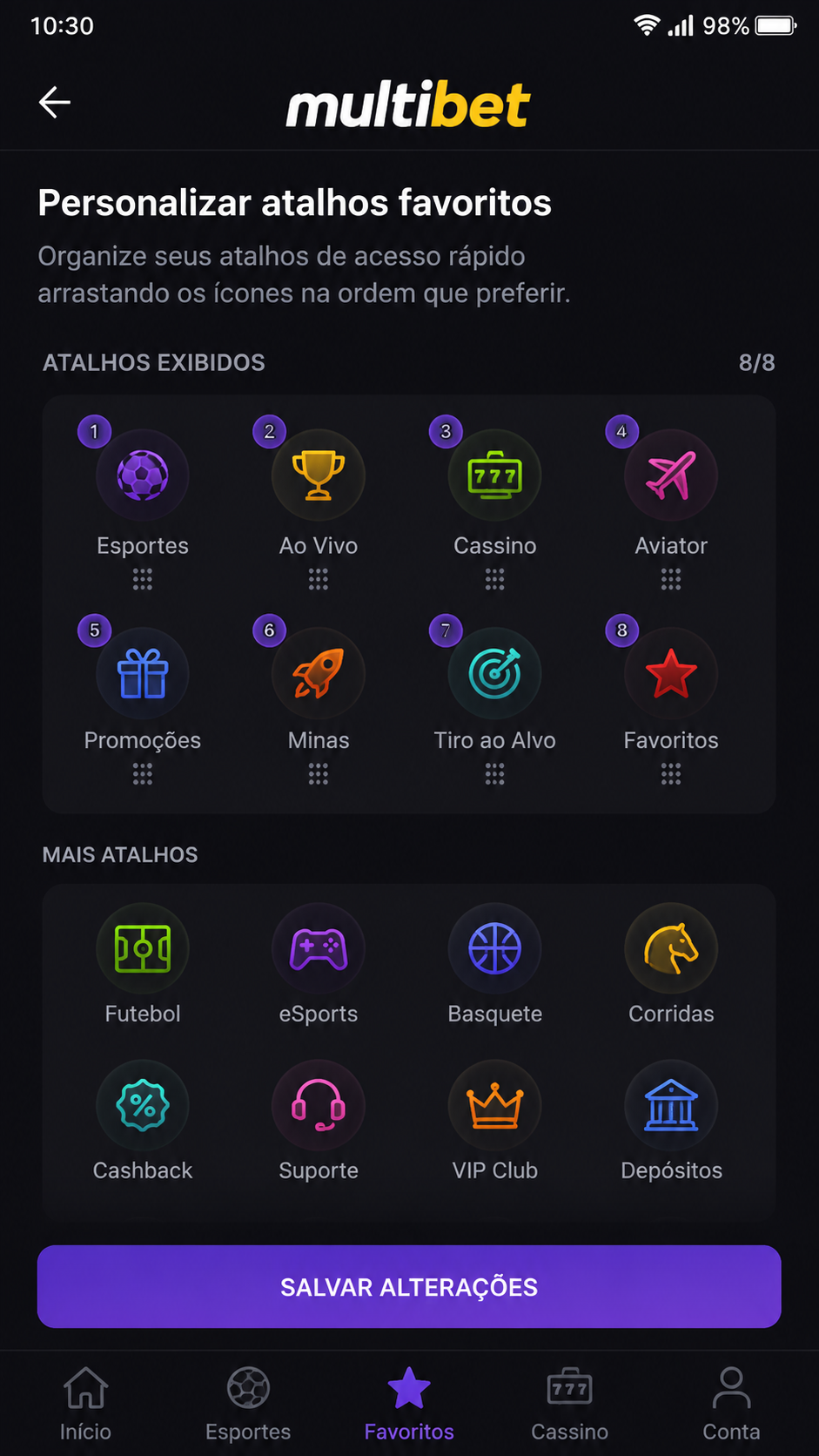Multibet screenshot