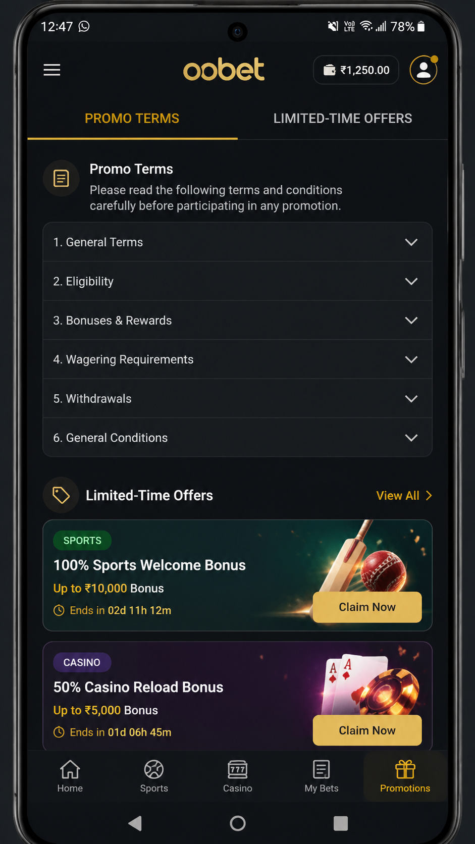 oobet screenshot