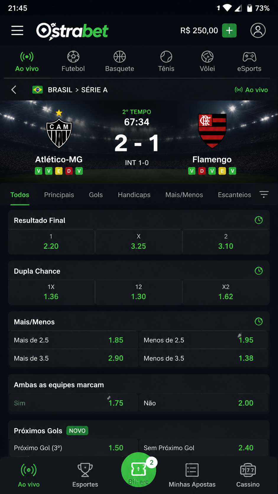 Ostrabet screenshot