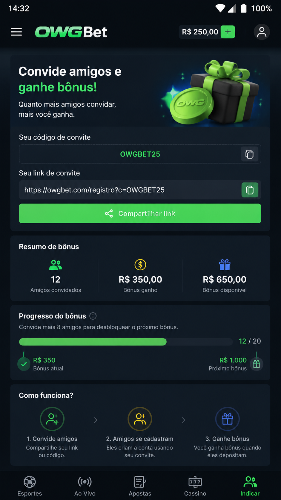 OWGBet screenshot