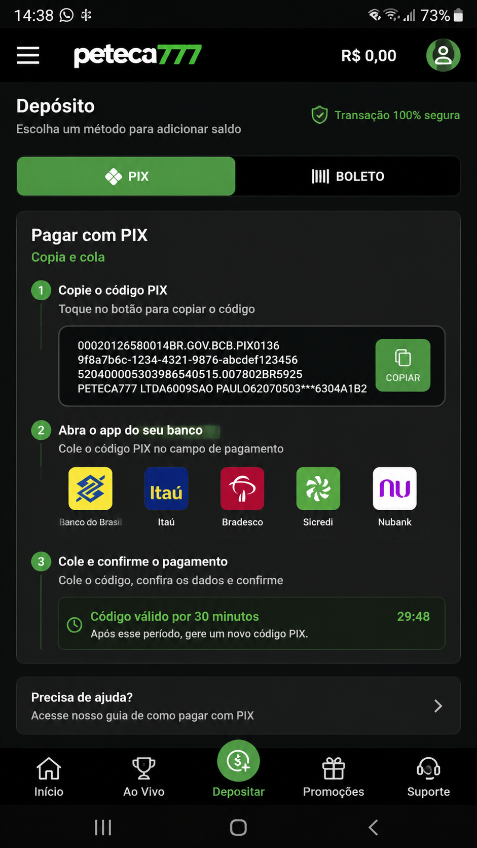 peteca777 screenshot