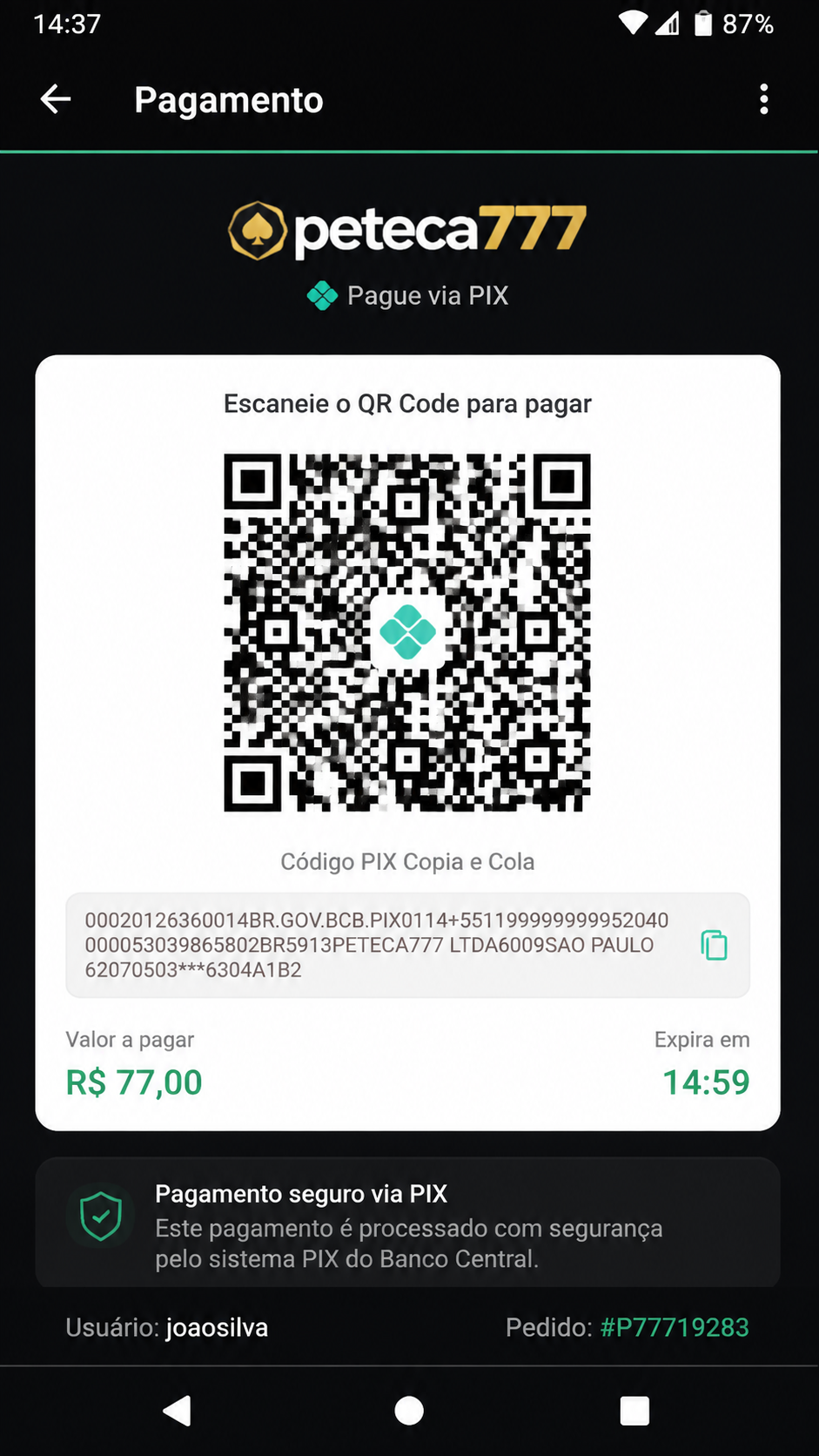 peteca777 screenshot