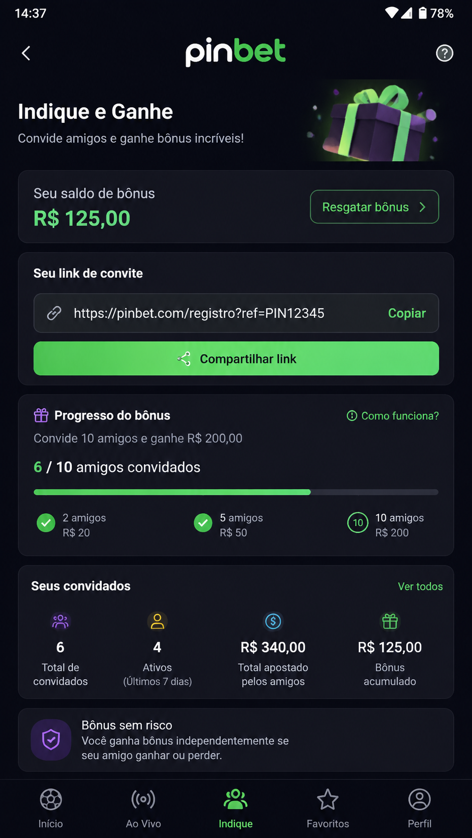 pinbet screenshot