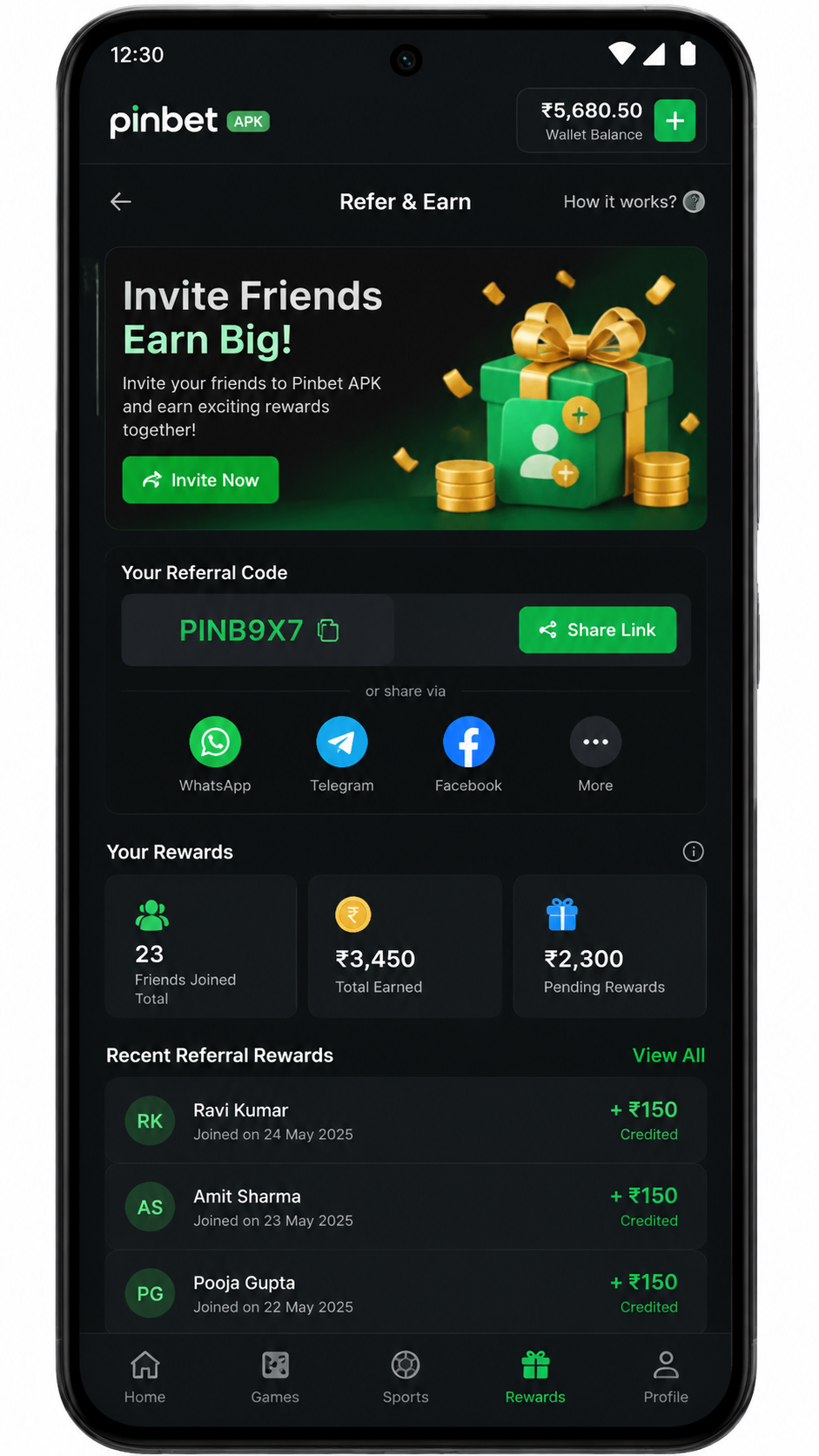 pinbet screenshot