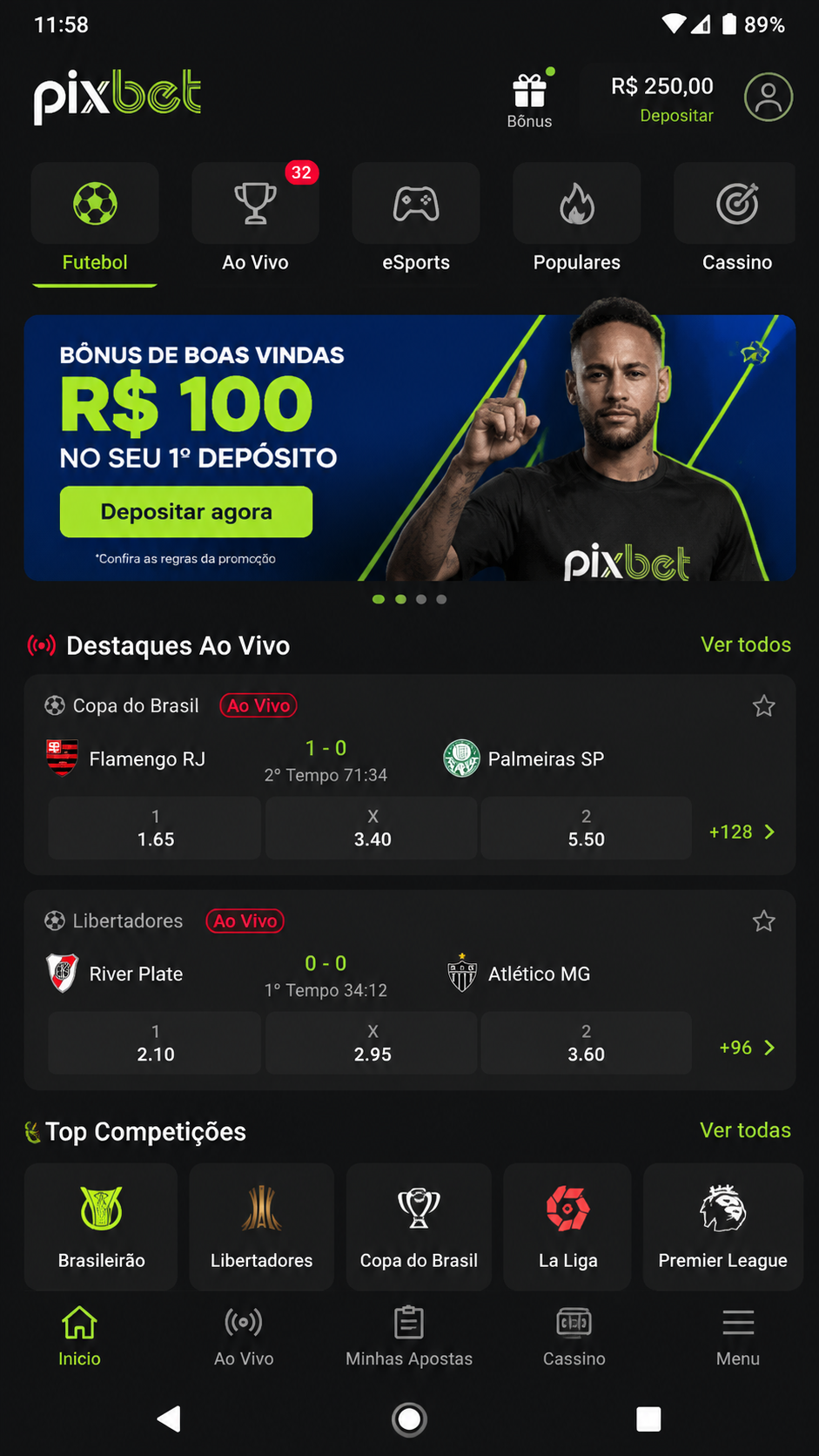 Pixbet screenshot