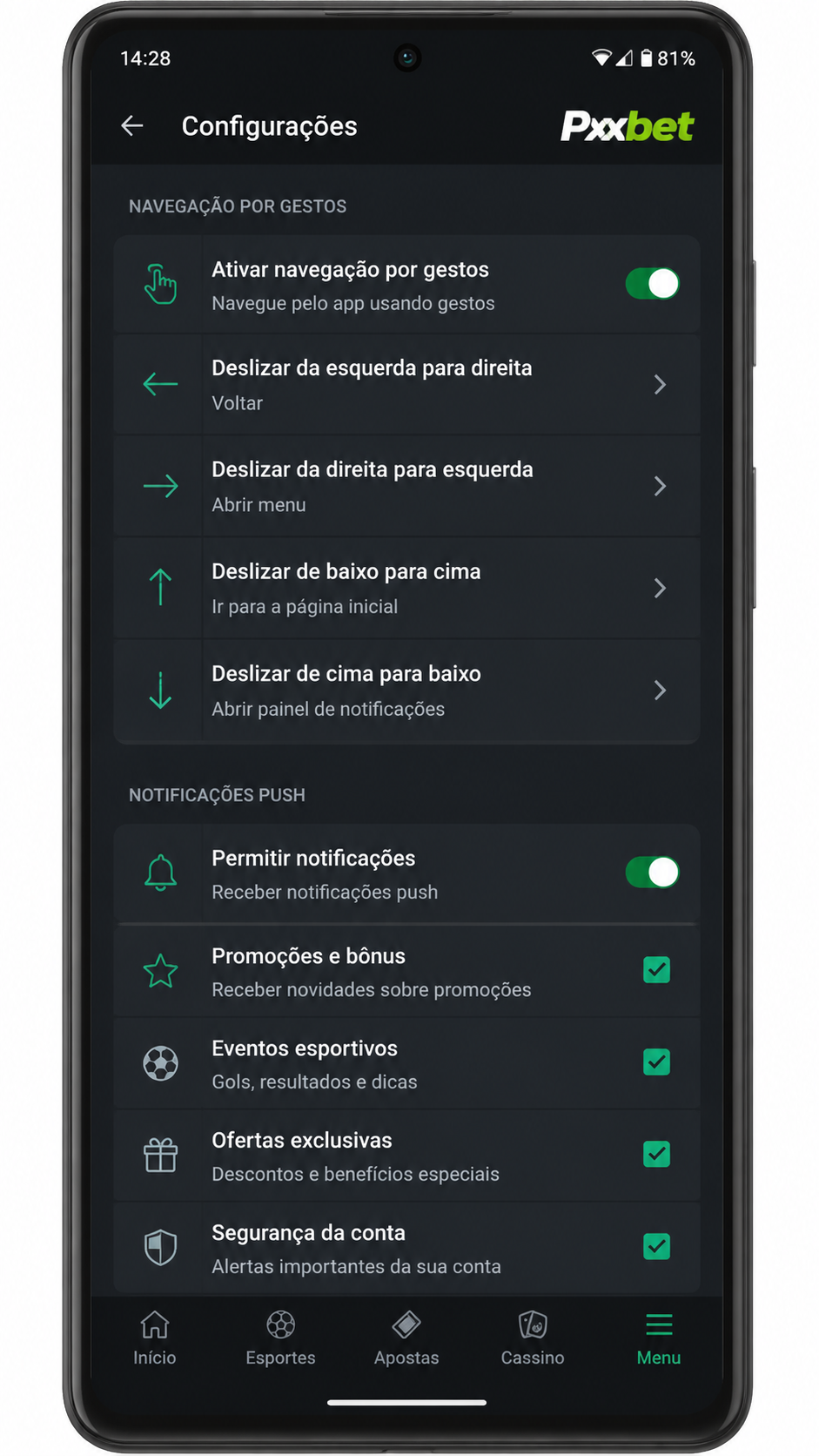 Pxxbet screenshot