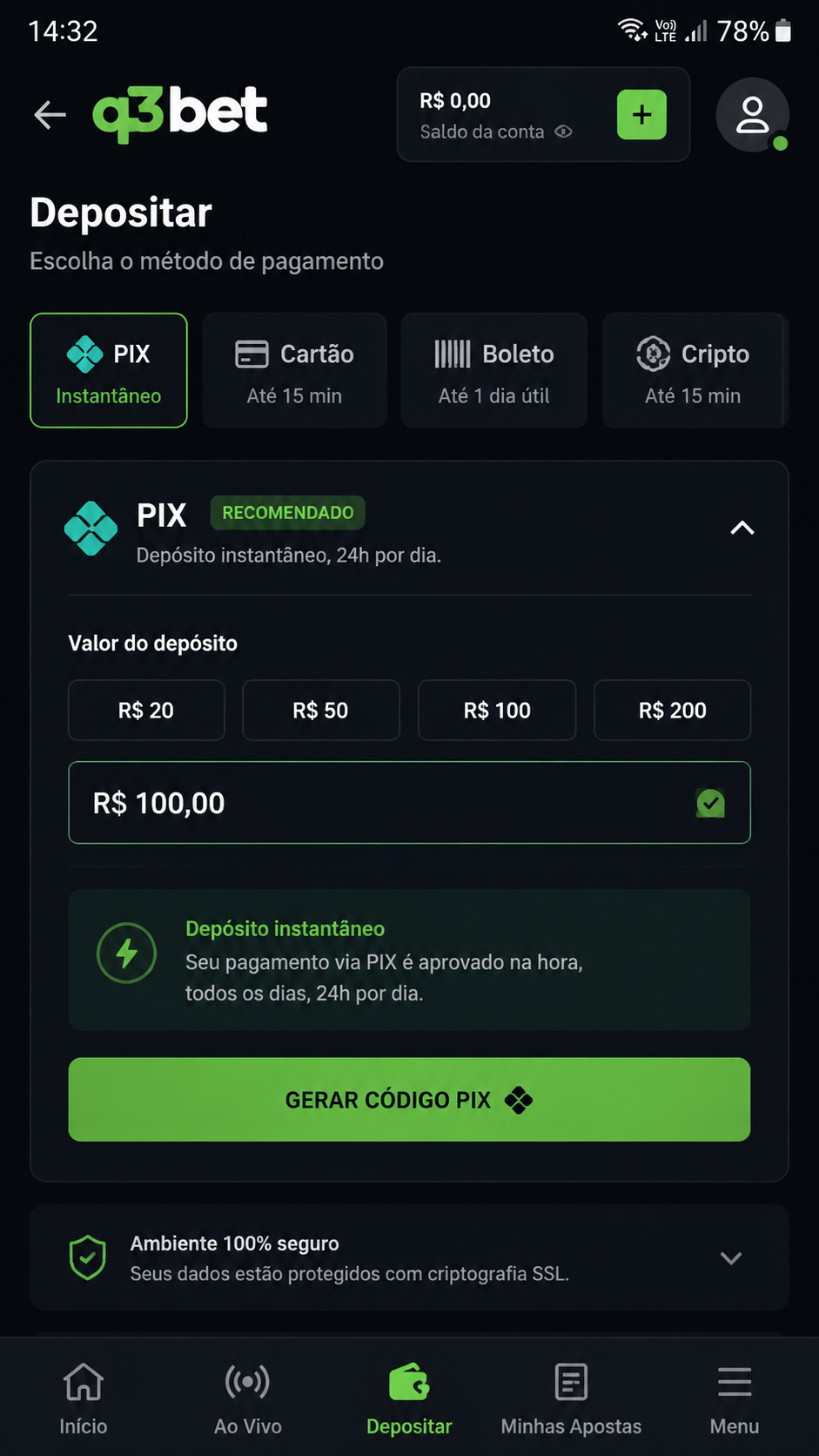q3bet screenshot